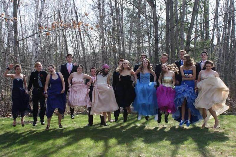 A photo of my friend group taken just before my junior prom
